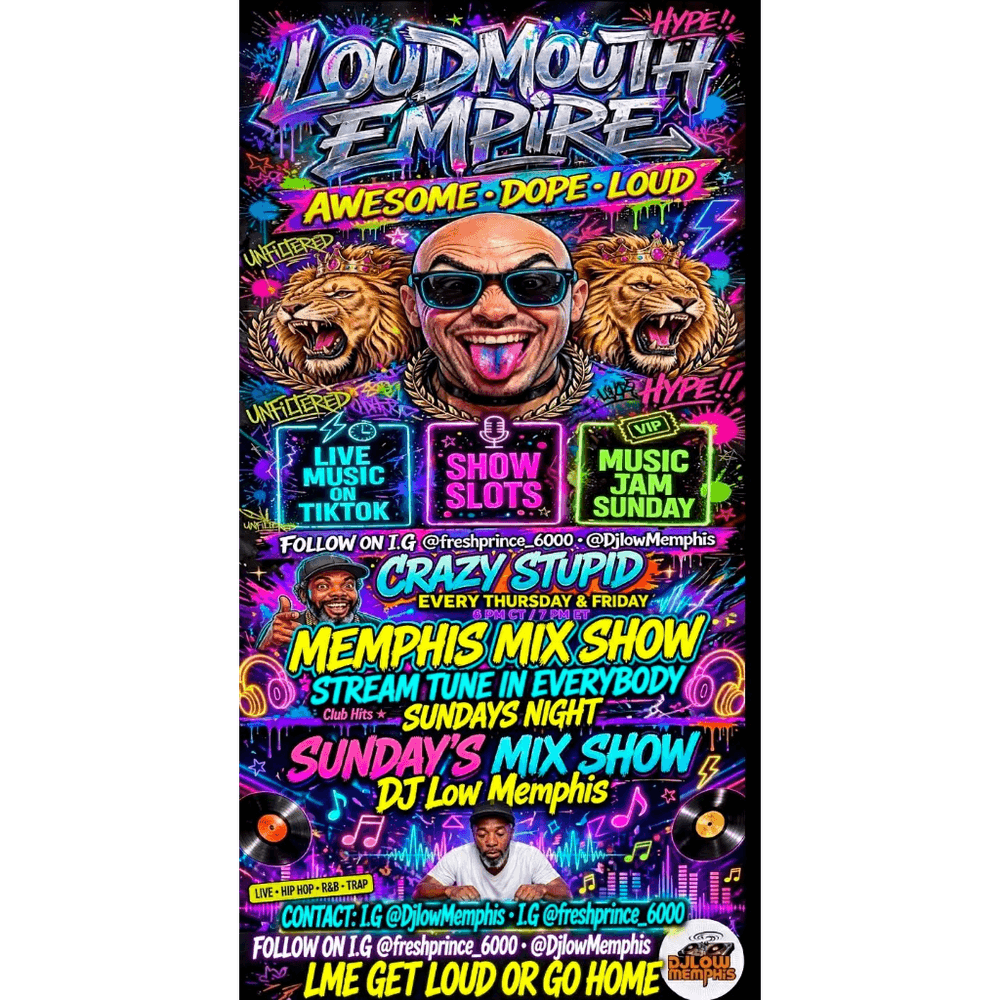 DJLOWMEMPHIS  RADIO  logo