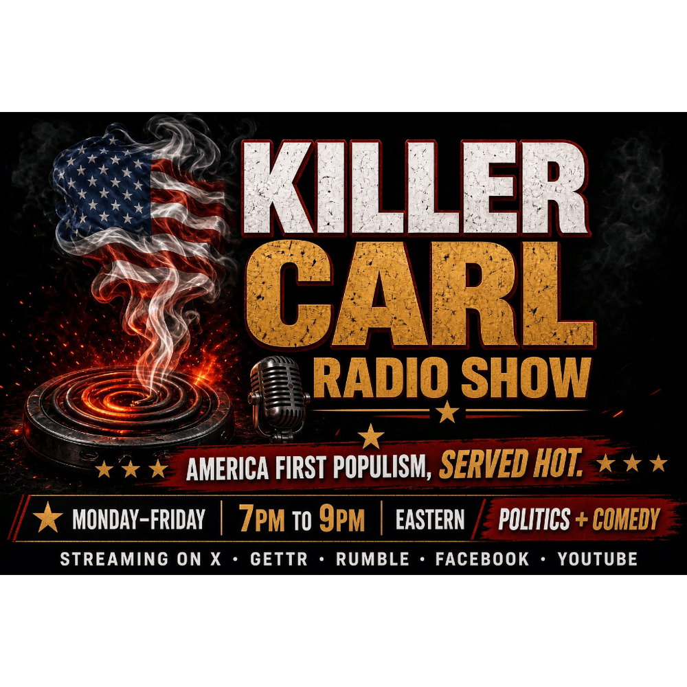 The America first radio network logo